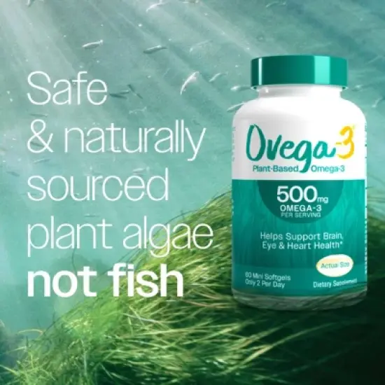 Ovega-3 Algae Based Omega-3 Softgels - 60ct image {3}