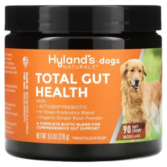 Hyland's Naturals Total Gut Health, For Dogs, Bacon, 90 Soft Chews, 9.5 oz (270 g) image {4}