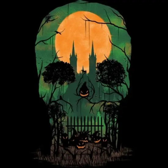 Boy's Design By Humans Skull Grave By designpro44 T-Shirt image {1}