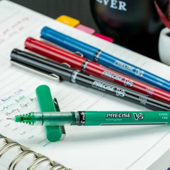 Pilot 5pk Precise V5 Rollerball Pens Extra Fine Point 0.5mm Multicolored Ink image {2}