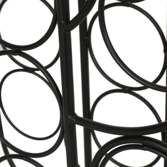 Ferrat Modern Industrial 13 Bottle Tabletop Cactus Wine Rack Black - Christopher Knight Home image {8}