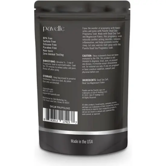 Pavelle Dead Sea Pregnancy Magnesium Flakes Salt Bath - 14 oz image {4}