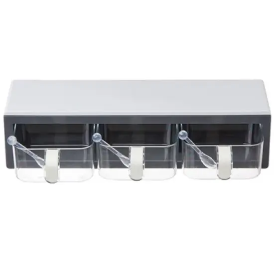 The Lakeside Collection 3-Compartment Spice Organizer - Wall Storage Rack image {2}