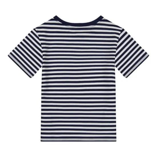 Andy & Evan  Toddler Striped Tee in White, Size 4T image {1}
