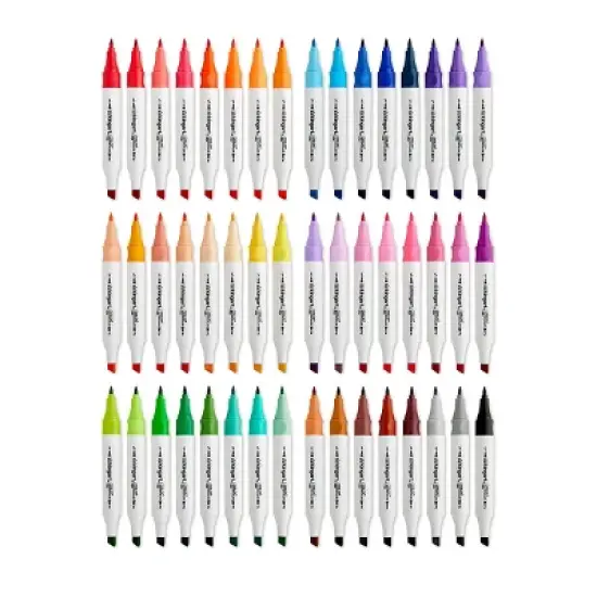 KINGART Twin-Tip&trade; Watercolor Pens 48 Colors image {1}