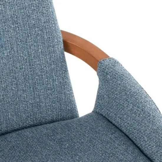 LumiSource Cosmo Chair Walnut Bamboo/Blue Noise Fabric image {5}