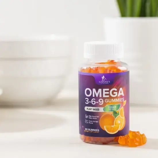 Omega 3 6 9 Vegan Gummies - Triple Strength Omega 3 Supplement Gummy - 369 Heart Support & Brain Support - 60 Gummies By Nature's Nutrition image {7}