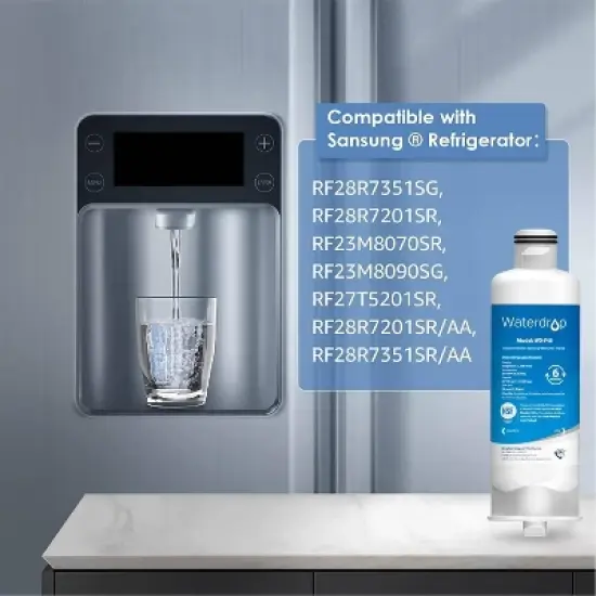 Waterdrop 6pk DA97-17376B Replacement for Samsung HAF-QIN/EXP Refrigerator Water Filter image {1}