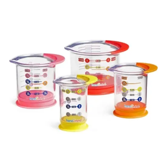Hand2Mind Rainbow Fraction Liquid Measuring Cups image {1}