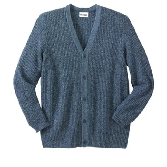 KingSize Men's Big & Tall Shaker Knit V-Neck Cardigan Sweater image {7}