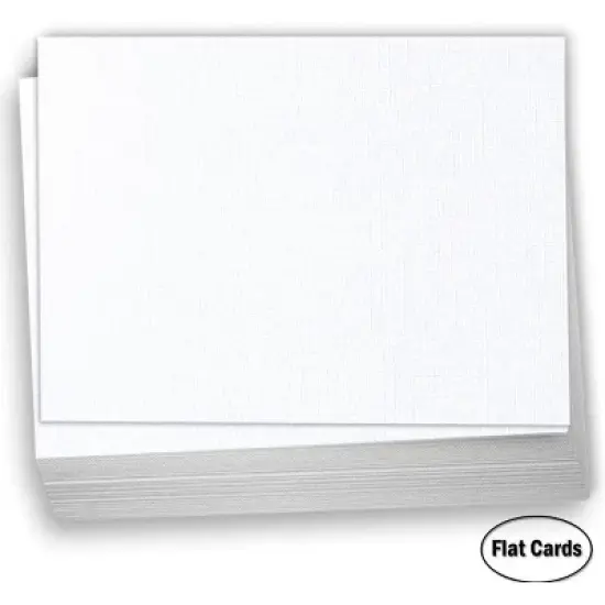 Hamilco White Linen Cardstock Paper - Flat 4.5x6.25" A6 Blank Index Cards Card Stock 80lb Cover 100 Pack image {1}