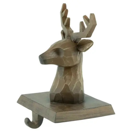Northlight Set of 2 Brown Reindeer Head Christmas Stocking Holders 5.75" image {5}
