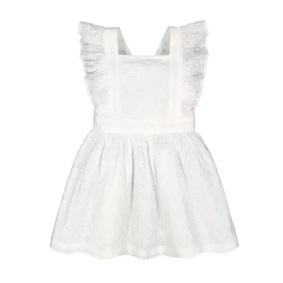 Hope & Henry Girls' Organic Cotton Ruffle Apron Dress, Toddler image {9}