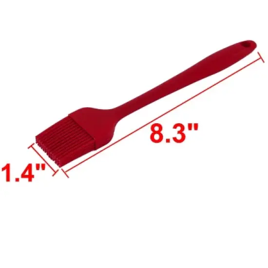 Unique Bargains Silicone Pastry Grill Roast Basting Non-stick Barbecue Oil Brush Red image {1}