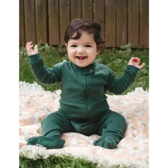 Leveret Toddler Footed Cotton Solid Boho Color Pajama image {8}