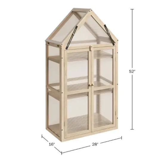 Home-Complete Wood Cold Frame Greenhouse with Adjustable Shelves image {5}