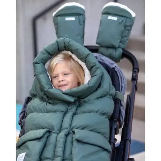 7AM Enfant Stroller Warmmuffts with Zipper - Pine image {2}