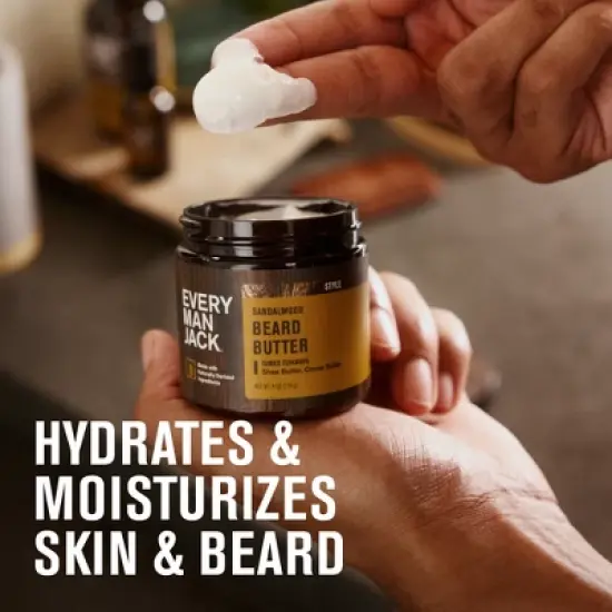 Every Man Jack Men's Moisturizing Beard Butter - Sandalwood - 4oz image {3}