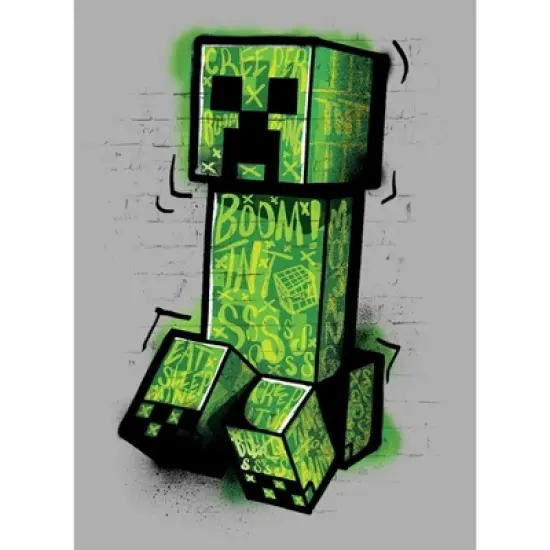 Boy's Minecraft Graffiti Creeper T-Shirt image {1}