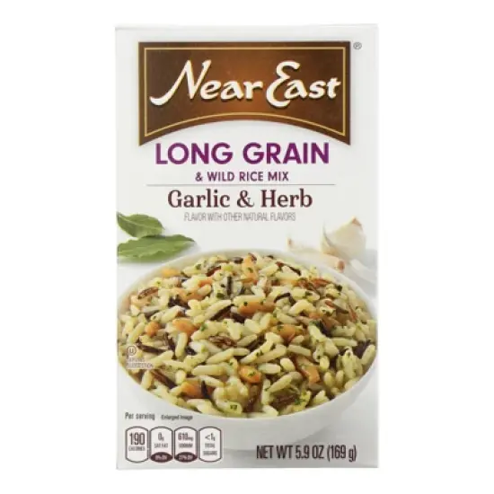 Near East Garlic & Herb Long Grain & Wild Rice Mix- Case of 12/5.9 oz image {1}