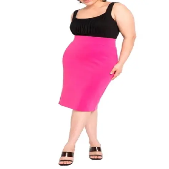 ELOQUII Women&rsquo;s Plus Size Neoprene Pencil Skirt image {3}