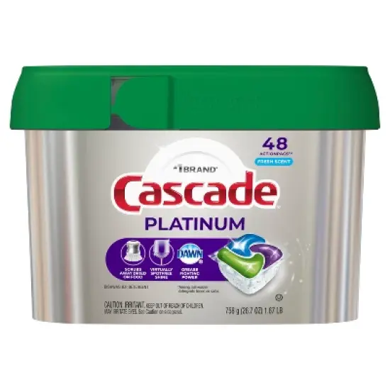 Cascade Platinum ActionPacs Dishwasher Detergents - Fresh Scent image {16}