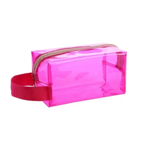 Handbag PVC Dazzling Waterproof Cosmetic Bag Toiletry Bag(Red) image {6}