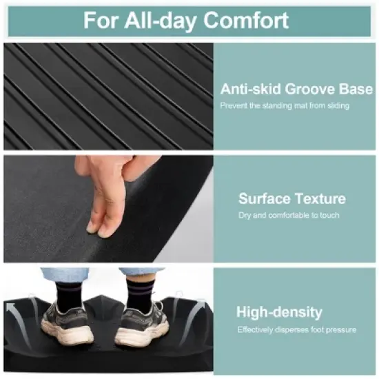 Costway Portable Anti-Fatigue Standing Mat W/Massage Points Diverse Terrain Home Office image {2}