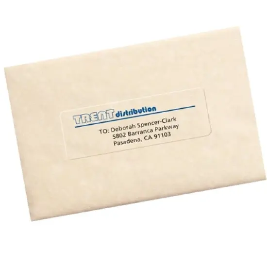 Avery Matte Clear Address Labels, Sure Feed Technology, Inkjet, 1-1/3" x 4", 350 Labels (8662) image {5}