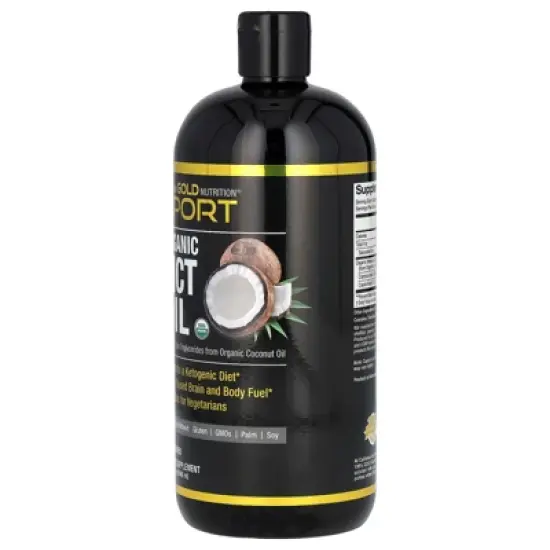 MCT Oil from Organic Coconut Oil, USDA Certified, Suitable for Vegans & Vegetarians, No Gluten, No GMOs, 32 fl oz (946 ml) image {4}