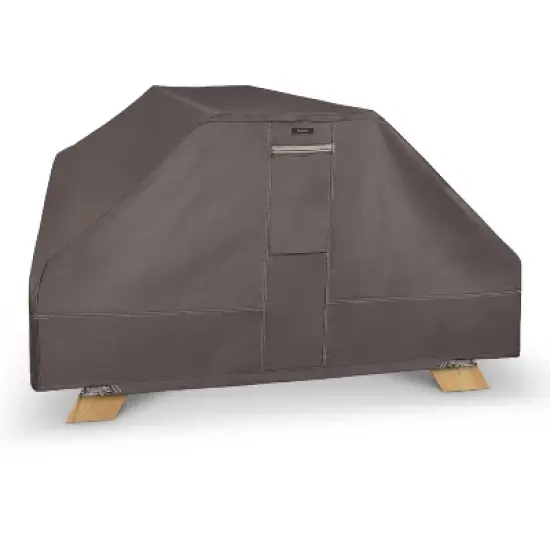 Classic Accessories Ravenna Water-Resistant Rectangle Table Cover, Dark Taupe image {9}