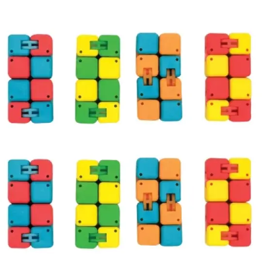 Click & Erase! Infinity Cube Erasers (6 Pack) - Fun Fidget Toy & Effective Eraser image {2}