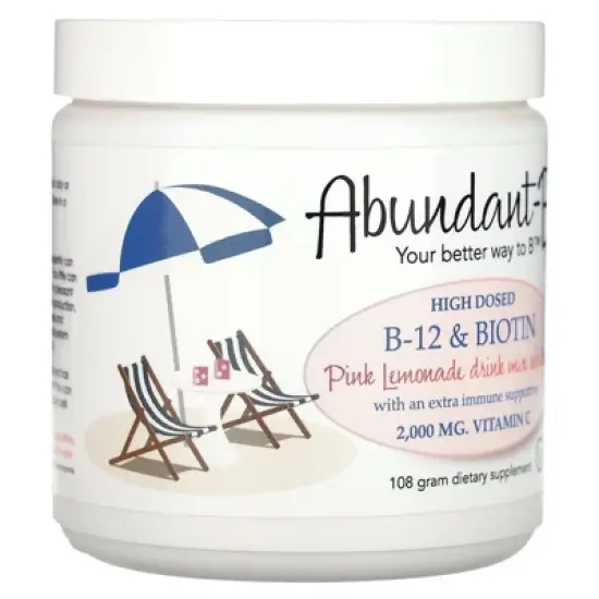 Sufficient-C Abundant-B High-Dose Methyl B-12 and Biotin Pink Lemonade Energy Drink Mix Solution - Flavor w/Function in Each Refreshing sip! image {3}