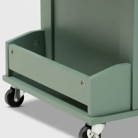 Dorthy Two-Tone Wood Kitchen Cart Green/Natural - Baxton Studio image {7}