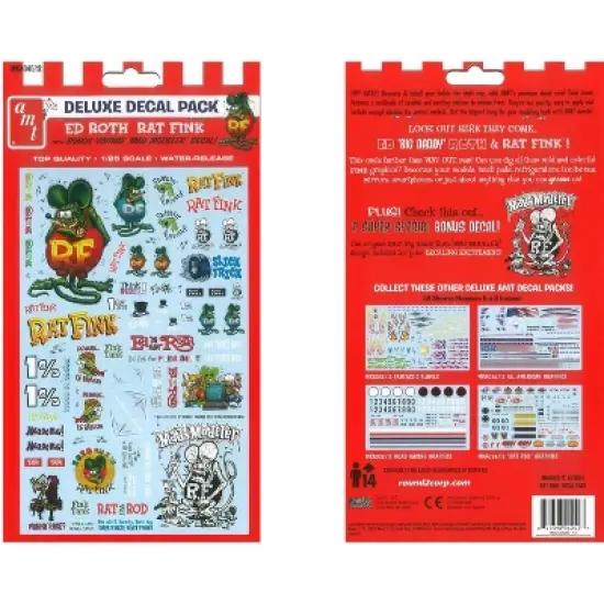"Ed Roth Rat Fink" Decal Pack for 1/25 Scale Models by AMT image {2}