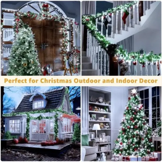 Ollny 800 LED Cool White String Lights (Clear Cable, Plug in, 8 Modes, IP44 Waterproof) image {7}