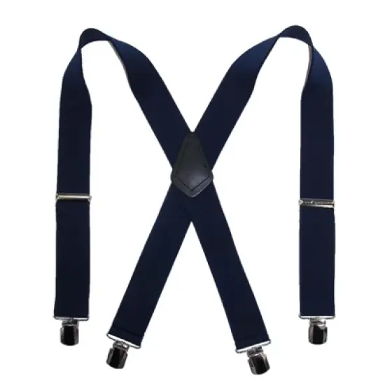 CTM Men's Terry Casual Elastic with Anti Slip Pin Clip 2 Inch Suspenders image {3}