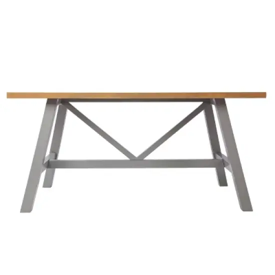 Trelltre Rectangular Dining Table Natural/Gray - Aiden Lane image {2}