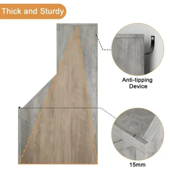 Kids Bookshelf and Toy Storage Organizer, Wooden Toddler Bookcase with Large Cubbies, Storage Cabinet for Playroom, Bedroom, Nursery, Classroom image {4}