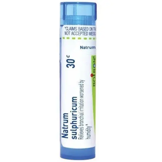 Natrum Sulphuricum 30C by Boiron Homeopathic Single Medicine For Cough, Cold & Flu  -  80 Pellet image {10}