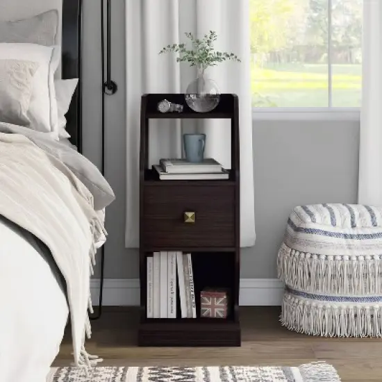 Diehle 3 Open Shelves Nightstand - miBasics image {5}