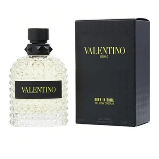 Valentino Uomo Born In Roma Yellow Dream By Valentino Men Lemon, Rose, White Musk  Edt Spray 3.4 Oz image {1}