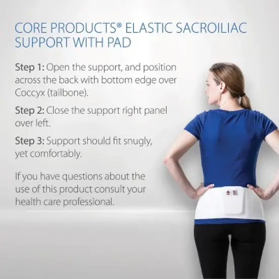 Core Products Elastic Sacroiliac Spinal Support w/ Pad image {6}
