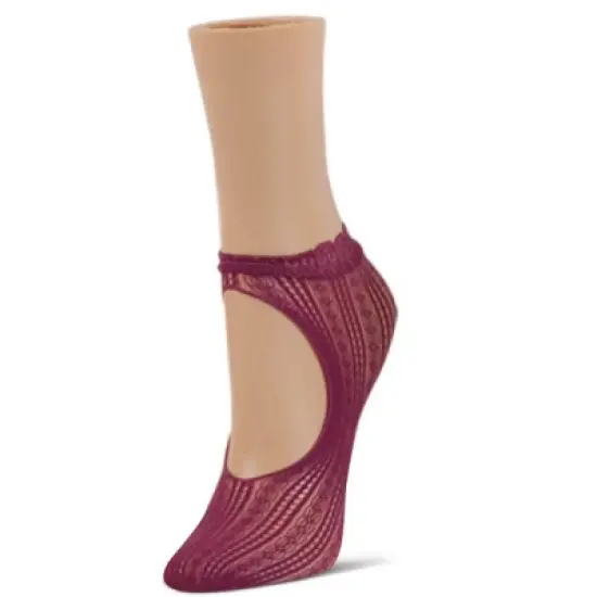 Memoi Women's Du-O Net Delicate Lace Loafer Socks image {8}
