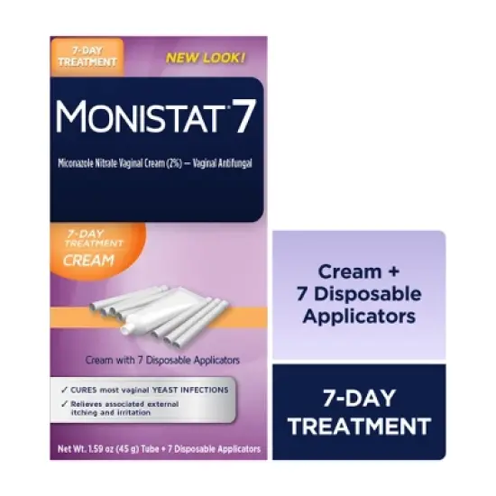 Monistat 7-Dose Yeast Infection Treatment 7 Disposable Applicators & 1 Cream Tube image {8}