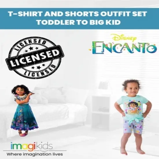 Disney Encanto Mirabel Luisa Isabella Girls T-Shirt and Shorts Outfit Set Toddler to Big Kid  image {1}