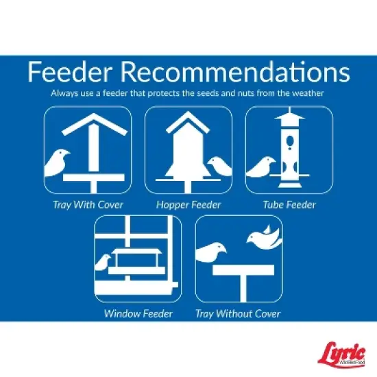 Lyric 40lb Outside Bird Seed Feeder Wild Bird Food: Attracts Cardinals, Finches, Jays image {4}
