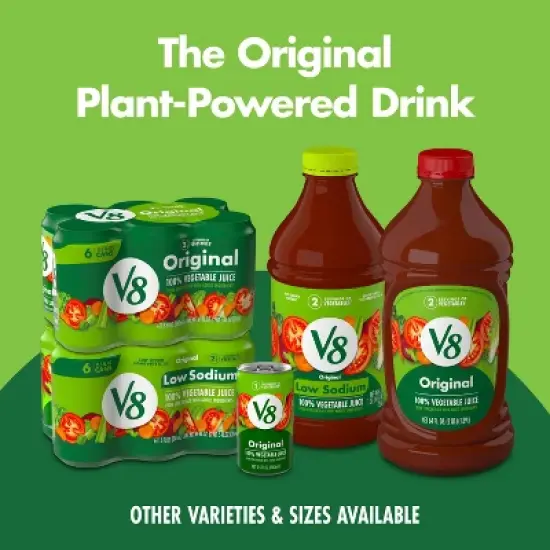 V8 Original 100% Vegetable Juice - 64 fl oz Bottle image {7}