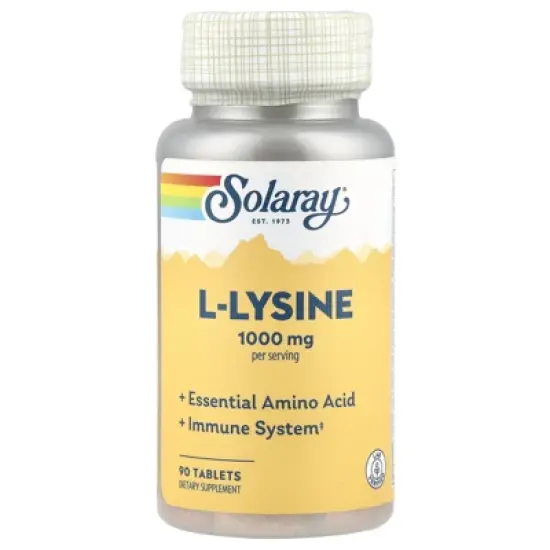 Solaray L-Lysine, 90 Tablets image {4}