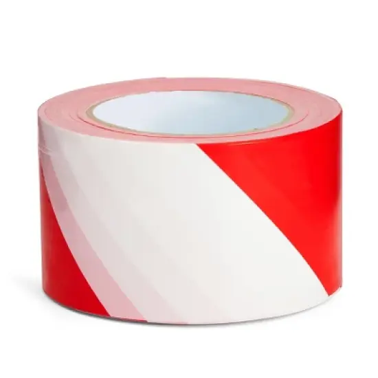 Stockroom Plus 2 Pack Caution Tape Roll, Red and White Stripes, High Visibility Barricade Tape, 2.8 in Wide, 660 Ft Rolls image {4}